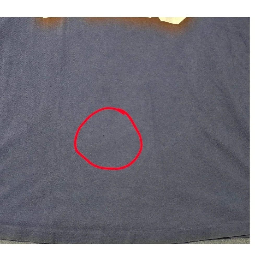 Polo Ralph Lauren Navy Blue Short Sleeve T‎ Shirt Logo Y2K 90s Distressed Large